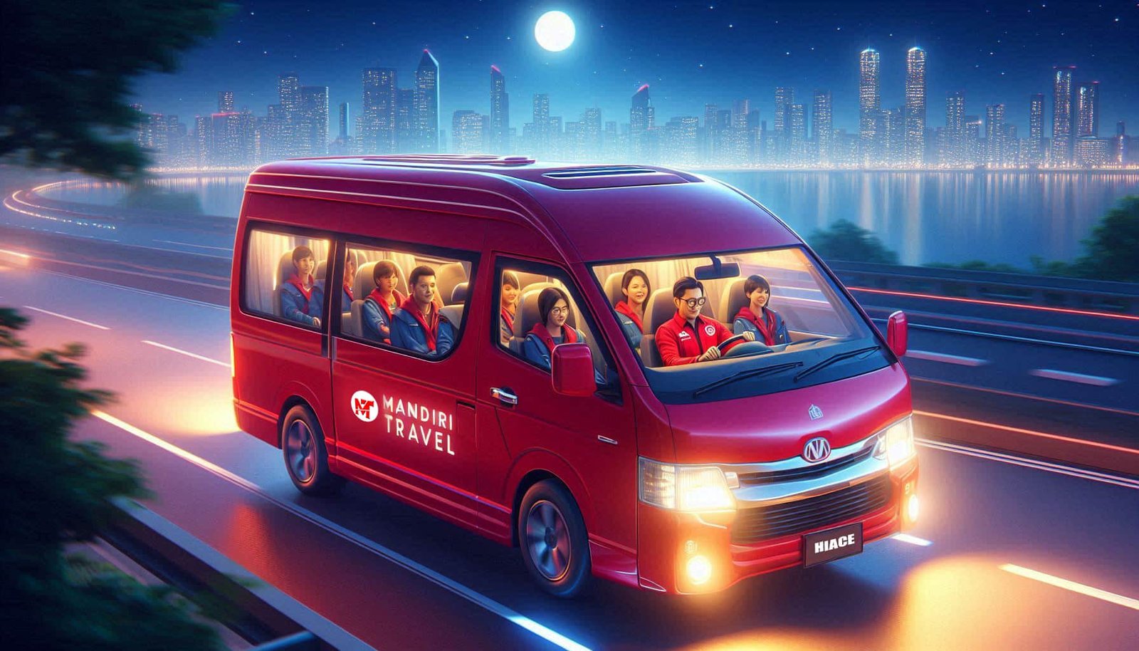 perjalanan malam hari pakai travel
