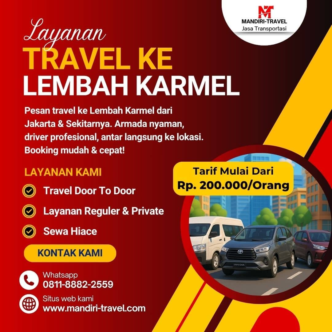 Travel ke lembah karmel tarif mulai 200 ribuan